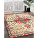 Traditional Khaki Gold Persian Rug in Family Room, tr4339