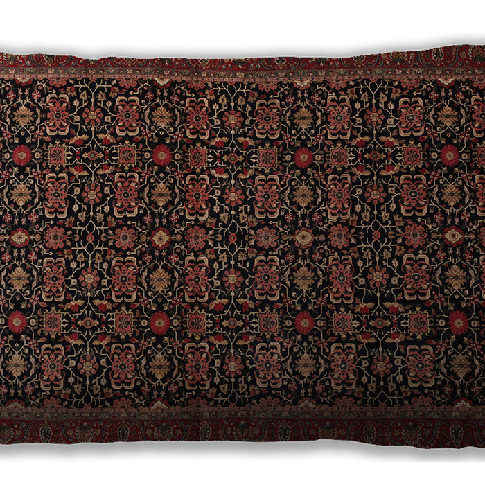 Traditional Classic Rectangular Sienna Brown Lumbar Throw Pillow, 13 inch by 19 inch, lbtr433