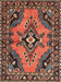 Traditional Orange Salmon Pink Medallion Rug, tr4341