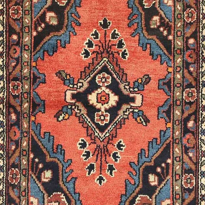 Traditional Orange Salmon Pink Medallion Rug, tr4341