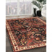 Traditional Gold Brown Persian Rug in Family Room, tr4342