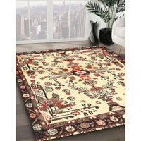 Traditional Dark Sienna Brown Animal Rug, tr4343