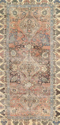 Machine Washable Traditional Brown Rug, wshtr4345