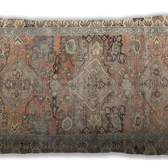 Traditional Classic Rectangular Brown Lumbar Throw Pillow, 13 inch by 19 inch, lbtr4345