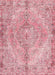 Machine Washable Traditional Dark Pink Rug, wshtr4346