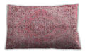 Traditional Classic Rectangular Dark Pink Lumbar Throw Pillow, 13 inch by 19 inch, lbtr4346