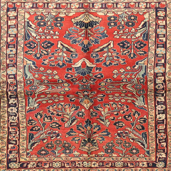 Square Traditional Red Persian Rug, tr4348
