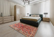 Traditional Red Persian Rug in a Bedroom, tr4348