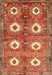 Machine Washable Traditional Red Rug, wshtr4349