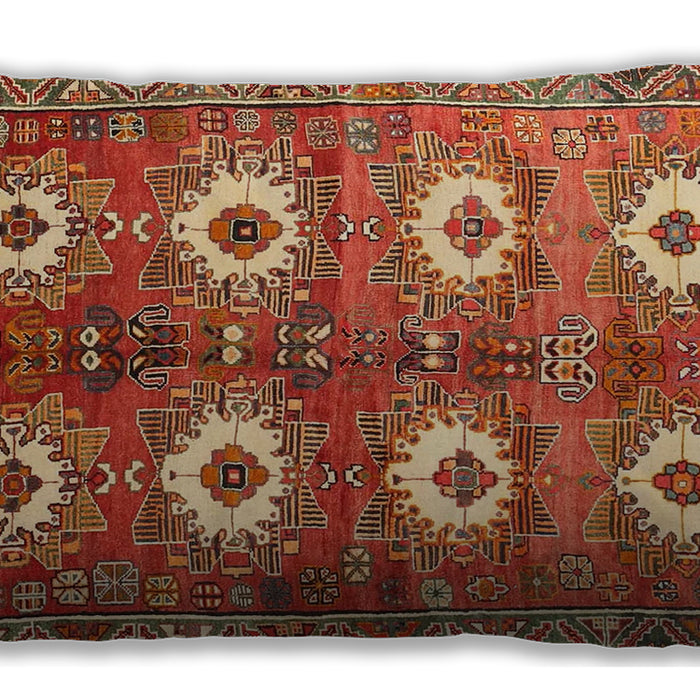 Traditional Classic Rectangular Red Lumbar Throw Pillow, 13 inch by 19 inch, lbtr4349
