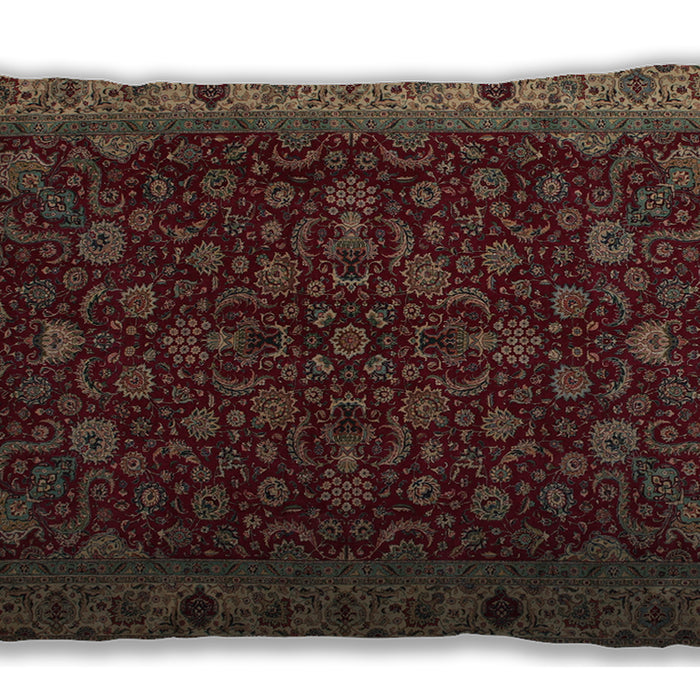 Traditional Classic Rectangular Brown Lumbar Throw Pillow, 13 inch by 19 inch, lbtr434