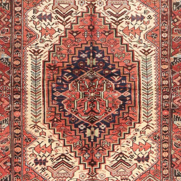 Machine Washable Traditional Tangerine Pink Rug, wshtr4350