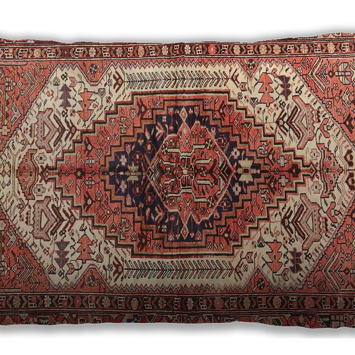 Traditional Classic Rectangular Tangerine Pink Lumbar Throw Pillow, 13 inch by 19 inch, lbtr4350