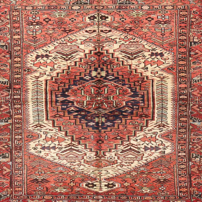 Square Traditional Tangerine Pink Persian Rug, tr4350