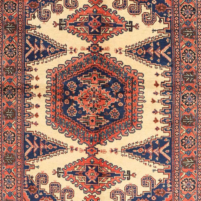 Machine Washable Traditional Tangerine Pink Rug, wshtr4351