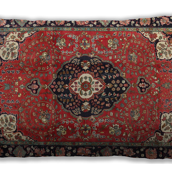 Traditional Classic Rectangular Saffron Red Lumbar Throw Pillow, 13 inch by 19 inch, lbtr4353