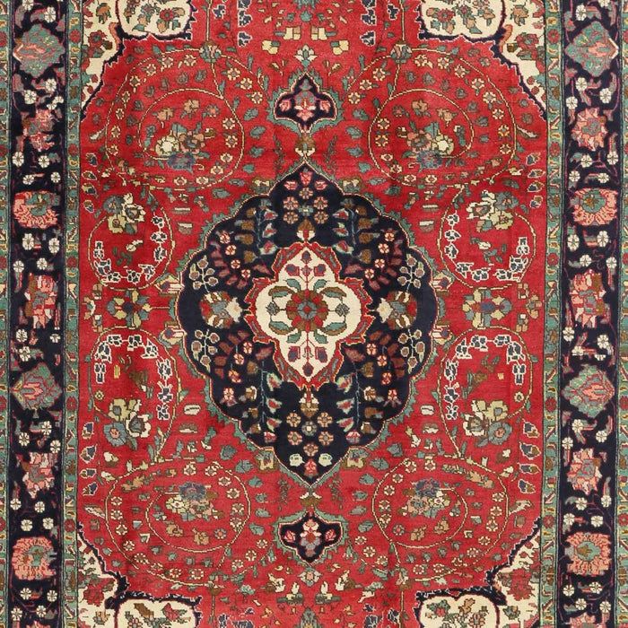 Machine Washable Traditional Saffron Red Rug, wshtr4353