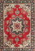 Traditional Saffron Red Medallion Rug, tr4354