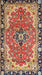 Traditional Saffron Red Medallion Rug, tr4355