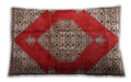 Traditional Classic Rectangular Red Lumbar Throw Pillow, 13 inch by 19 inch, lbtr4356