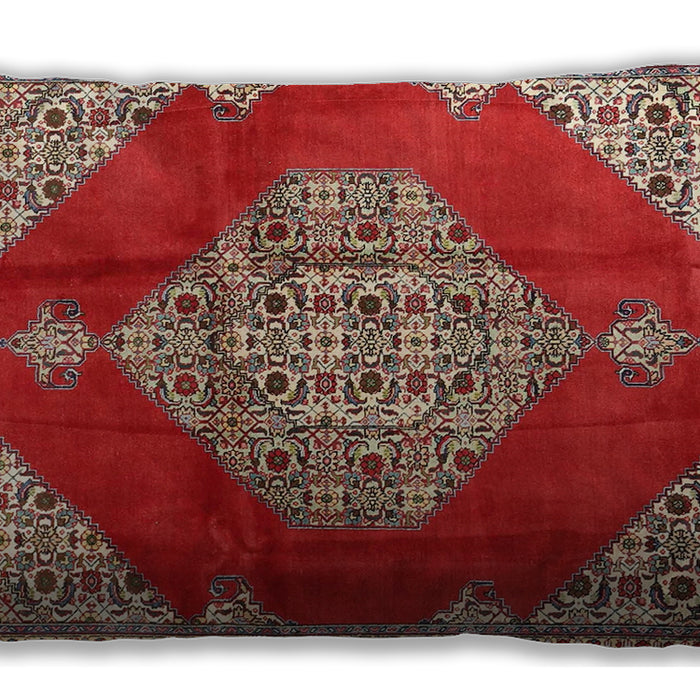 Traditional Classic Rectangular Red Lumbar Throw Pillow, 13 inch by 19 inch, lbtr4356