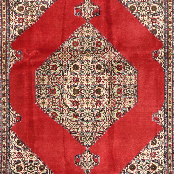 Machine Washable Traditional Red Rug, wshtr4356