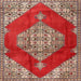 Square Traditional Red Medallion Rug, tr4356