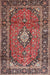 Traditional Saffron Red Medallion Rug, tr4357