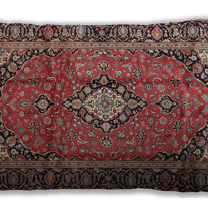Traditional Classic Rectangular Saffron Red Lumbar Throw Pillow, 13 inch by 19 inch, lbtr4357