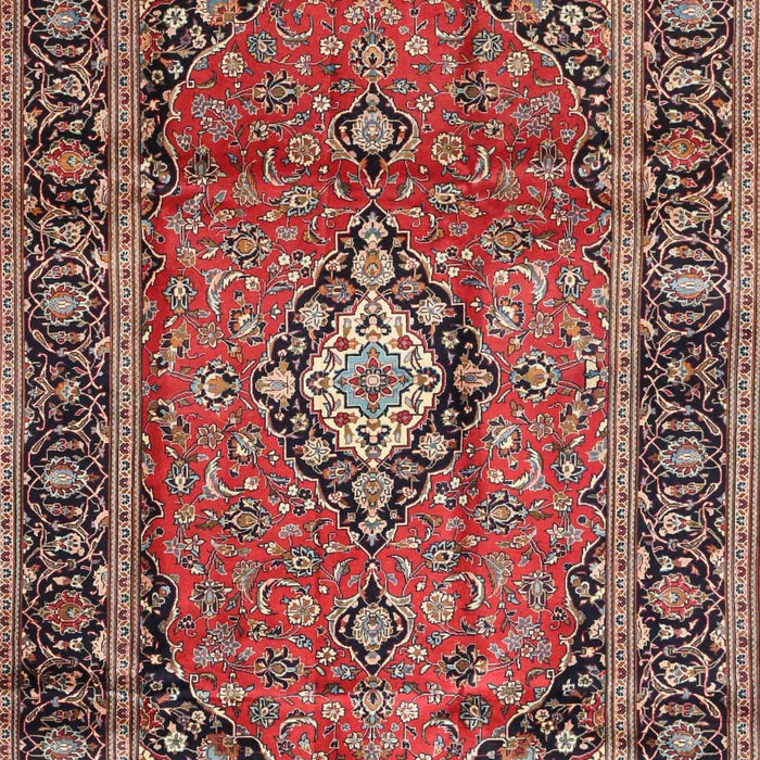 Machine Washable Traditional Saffron Red Rug, wshtr4357