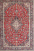 Traditional Saffron Red Medallion Rug, tr4358