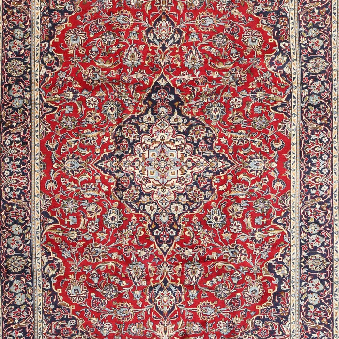 Traditional Saffron Red Medallion Rug, tr4358