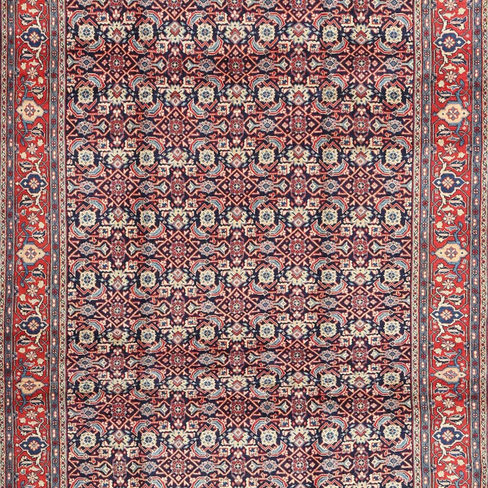 Machine Washable Traditional Brown Red Rug, wshtr4360