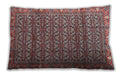 Traditional Classic Rectangular Brown Red Lumbar Throw Pillow, 13 inch by 19 inch, lbtr4360