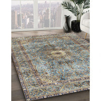 Traditional Sage Green Persian Rug, tr4361