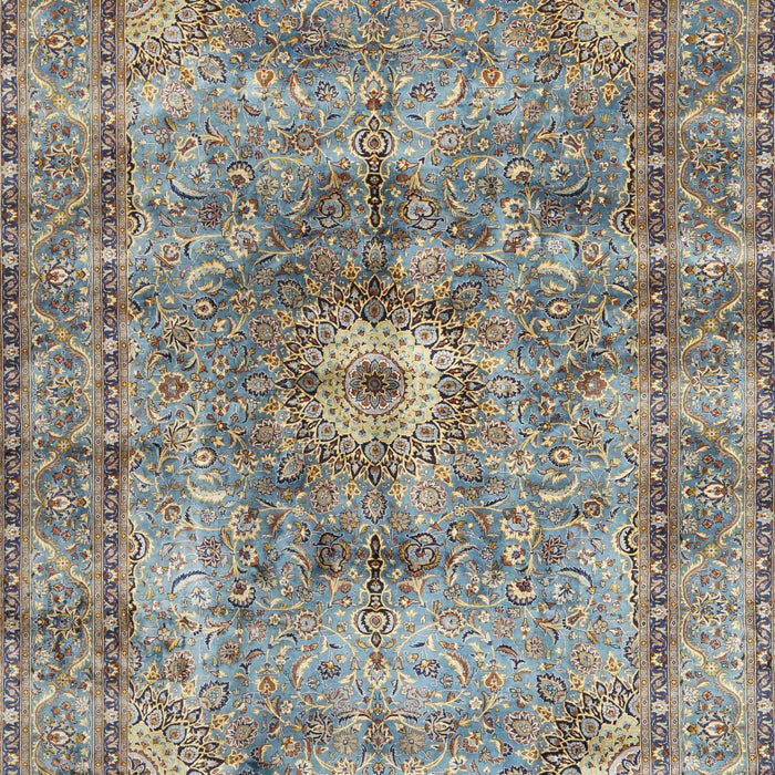 Machine Washable Traditional Sage Green Rug, wshtr4361