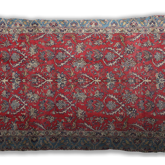 Traditional Classic Rectangular Fire Brick Red Lumbar Throw Pillow, 13 inch by 19 inch, lbtr4362
