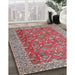 Traditional Fire Brick Red Persian Rug in Family Room, tr4362