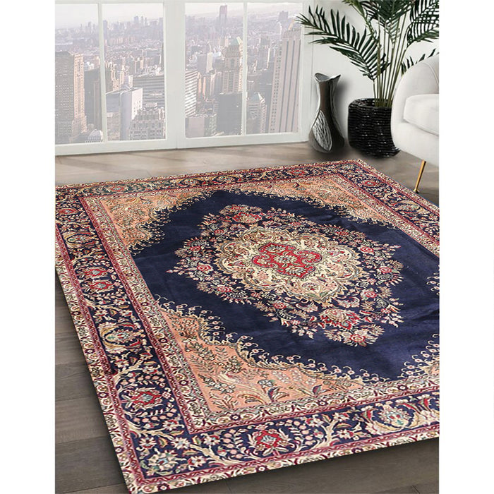 Machine Washable Traditional Purple Rug in a Family Room, wshtr4364