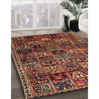 Traditional Saffron Red Animal Rug, tr4365