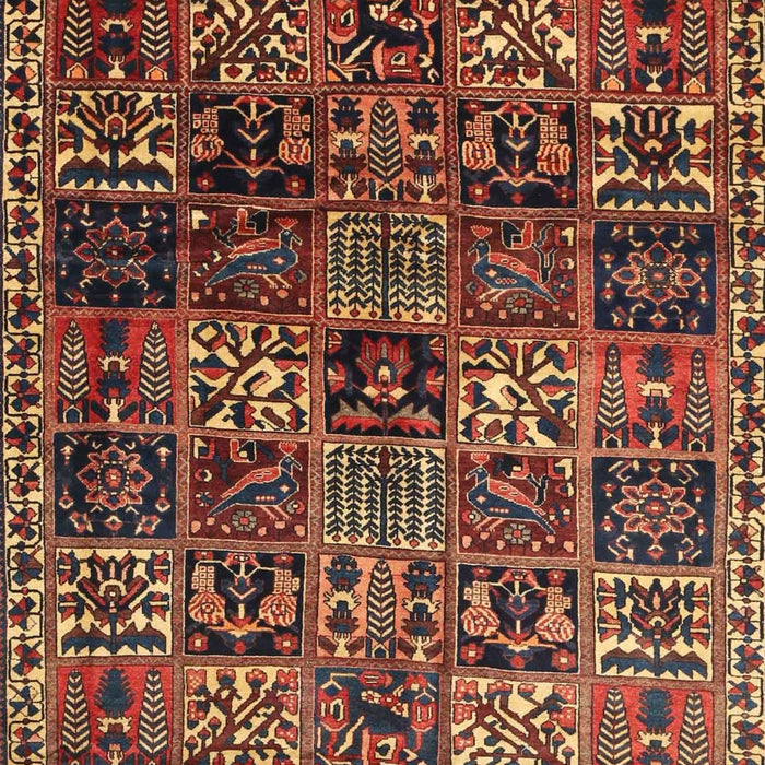 Traditional Saffron Red Animal Rug, tr4365