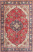 Machine Washable Traditional Fire Brick Red Rug, wshtr4366