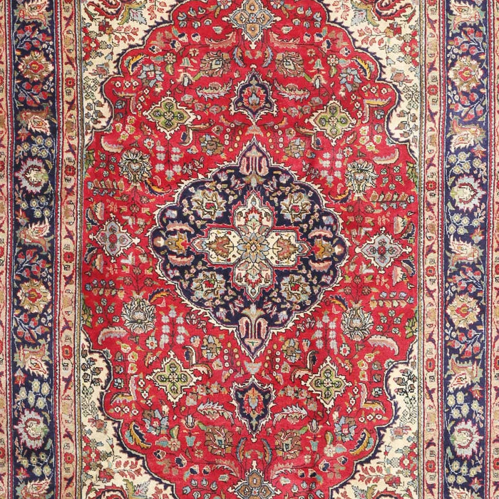Traditional Fire Brick Red Medallion Rug, tr4366