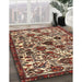 Traditional Saffron Red Persian Rug in Family Room, tr4367