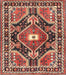 Machine Washable Traditional Saffron Red Rug, wshtr4368