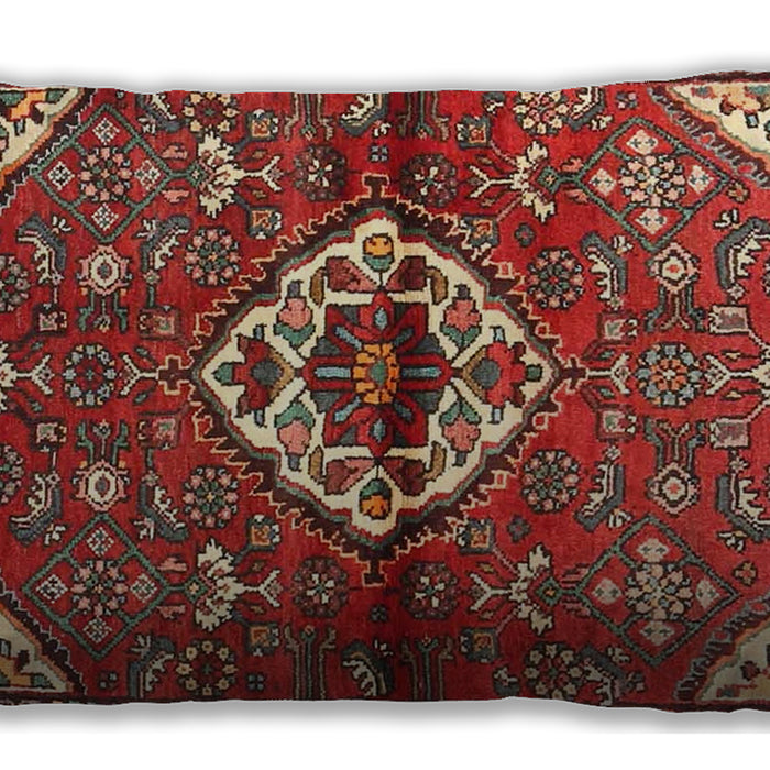Traditional Classic Rectangular Orange Salmon Pink Lumbar Throw Pillow, 13 inch by 19 inch, lbtr4370