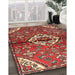 Traditional Orange Salmon Pink Medallion Rug in Family Room, tr4370