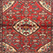 Square Traditional Orange Salmon Pink Medallion Rug, tr4370