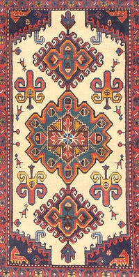 Machine Washable Traditional Brown Red Rug, wshtr4372