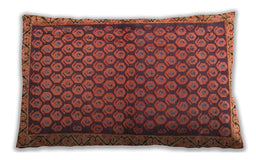 Traditional Classic Rectangular Orange Lumbar Throw Pillow, 13 inch by 19 inch, lbtr4373